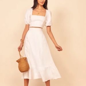 Reformation yucca linen two piece